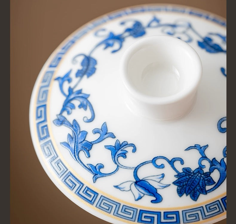 Blue & White Porcelain Travel Tea Set β Elegant Gongfu Teaware for Home & Gifting
