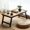 Foldable Low Rattan Tea Table β Japanese-Style Floor Table for Tea & Meditation Spaces