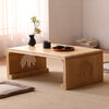 Solid Wood Grain Landscape Low Tea Table β Japanese-Style Floor Table for Tea & Living Room
