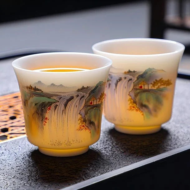 Dehua Porcelain Tea Set with Hand-Painted Design product gallery photo 23 for ceramic gongfu tea set