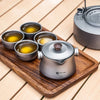 Titanium Tea Set β Portable Double Wall Camping Kettle for Outdoor Travel
