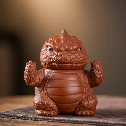 Godzilla Shaped Zisha Teapot detail photo 3 for gongfu tea pet