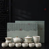 Ceramic Gongfu Tea Set with Teapot & Cups — Chinese Tea Ceremony Gift Box for Home & Office