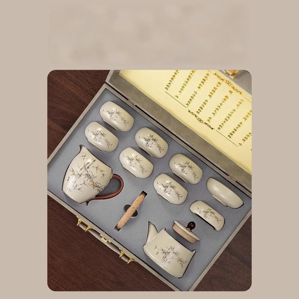 Ru Kiln Celadon Gongfu Tea Set product gallery photo 6 for ceramic gongfu tea set