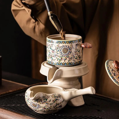 Ru Kiln Enamel Automatic Tea Set detail photo 2 for automatic gongfu tea set