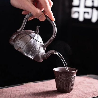 Hand-Carved Lotus Zisha Teapot detail photo 4 for zisha teapot