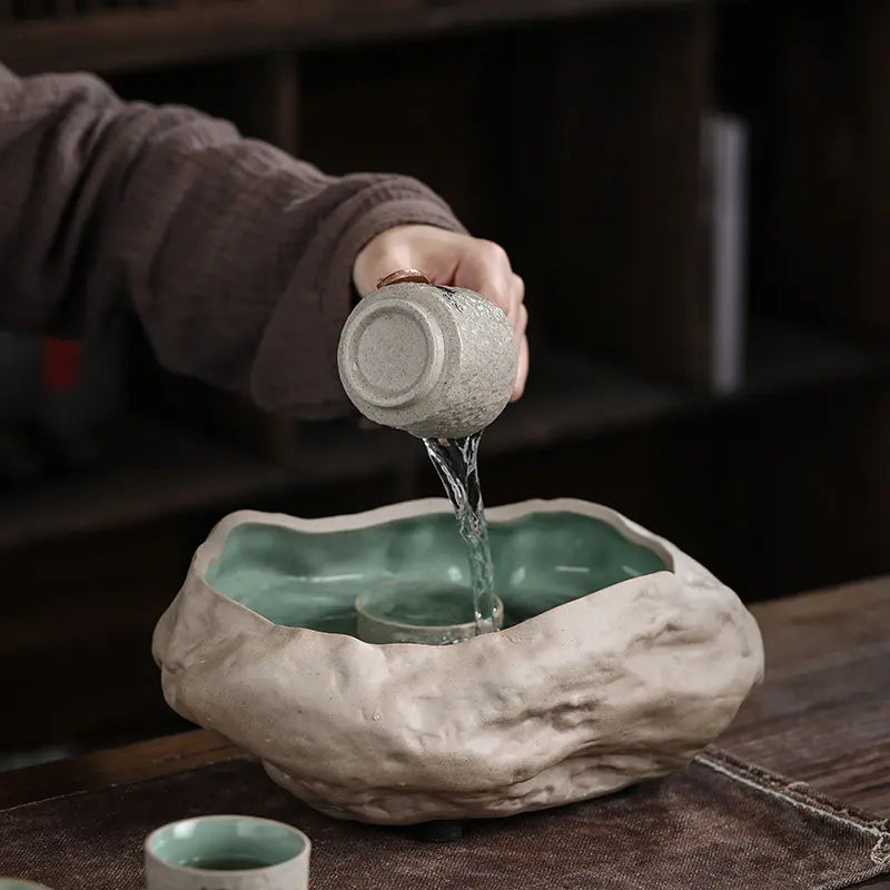 Wabi-Sabi Ceramic Gongfu Tea Set product gallery photo 6 for ceramic gongfu tea set