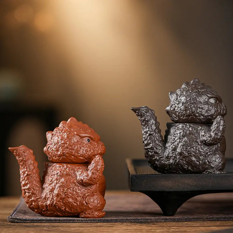 Godzilla Shaped Zisha Teapot product gallery photo 5 for gongfu tea pet