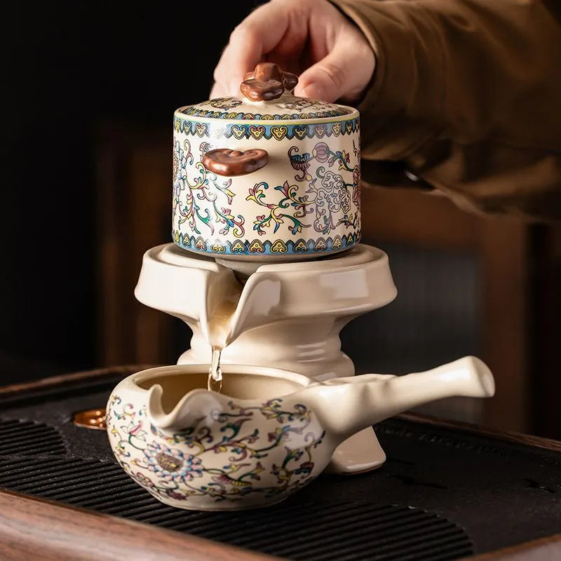 Ru Kiln Enamel Automatic Tea Set product gallery photo 5 for automatic gongfu tea set