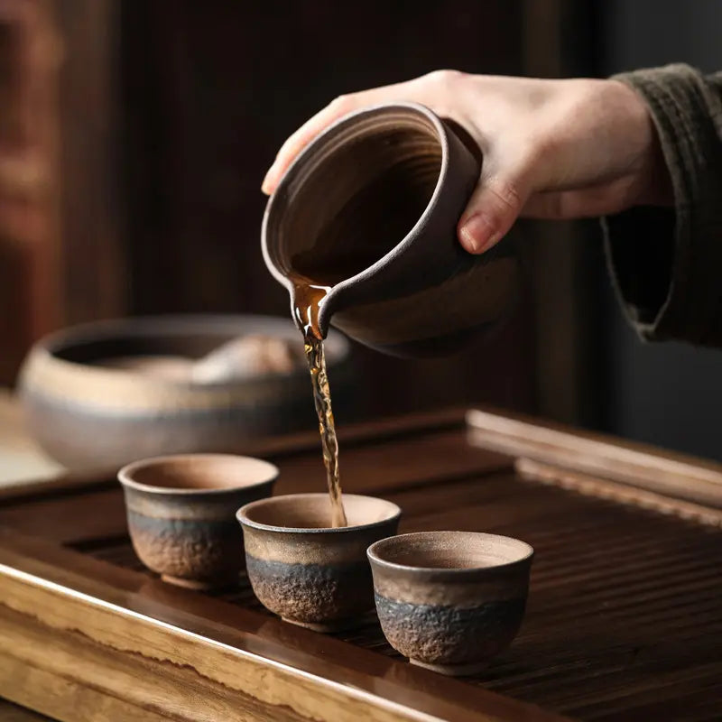 Rustic Ceramic Tea Set product gallery photo 5 for ceramic gongfu tea set