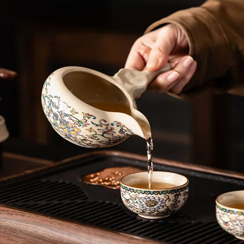 Ru Kiln Enamel Automatic Tea Set product gallery photo 6 for automatic gongfu tea set
