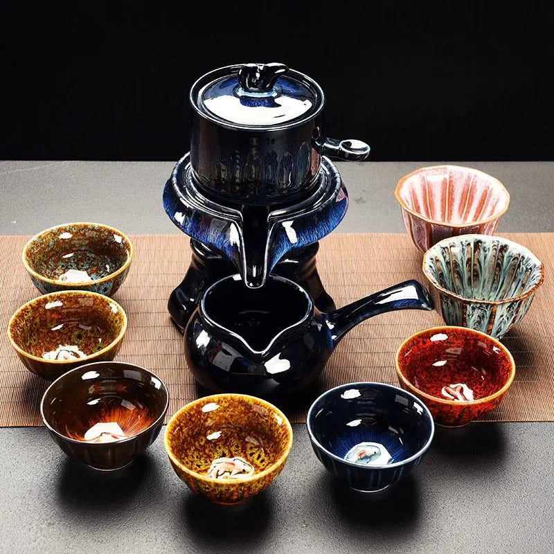 Kiln-Fired Rotating Gongfu Tea Set product gallery photo 5 for automatic gongfu tea set
