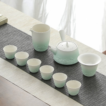Celadon Ombre Porcelain Tea Set