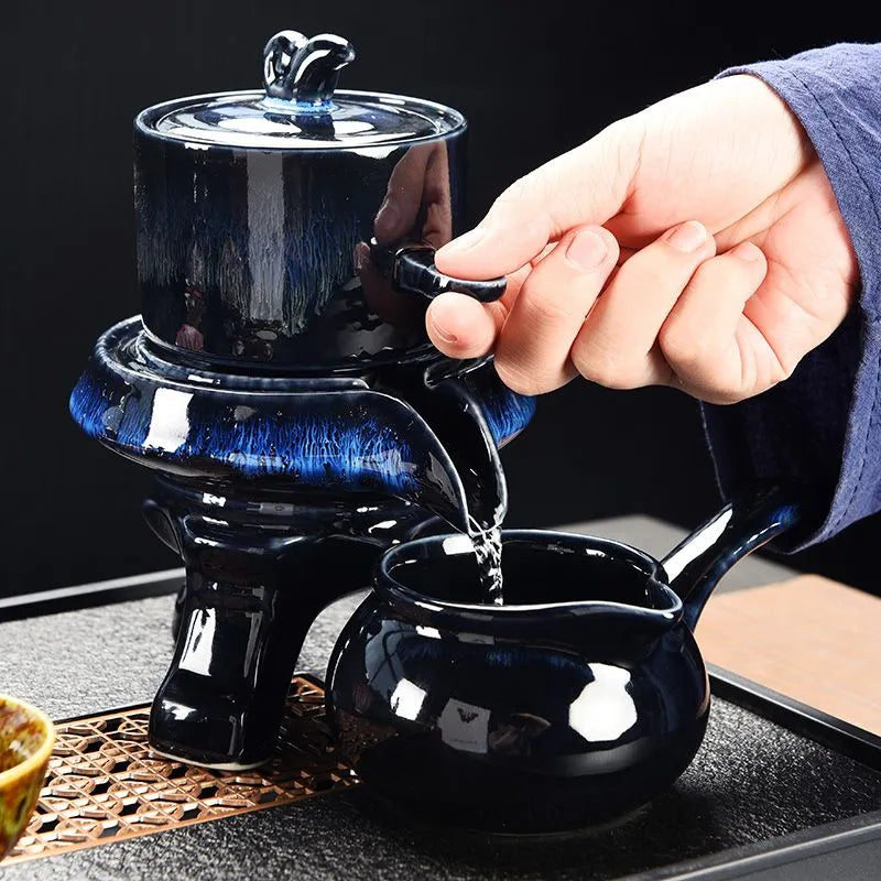 Kiln-Fired Rotating Gongfu Tea Set product gallery photo 6 for automatic gongfu tea set