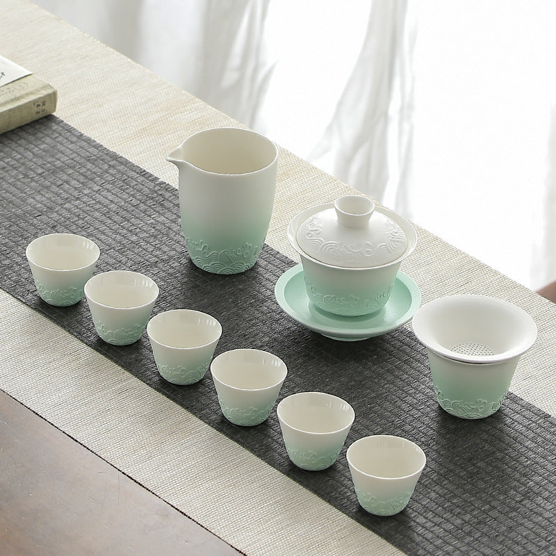Celadon Ombre Porcelain Tea Set