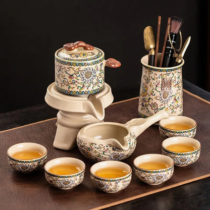 Ru Kiln Enamel Automatic Tea Set product gallery photo 8 for automatic gongfu tea set