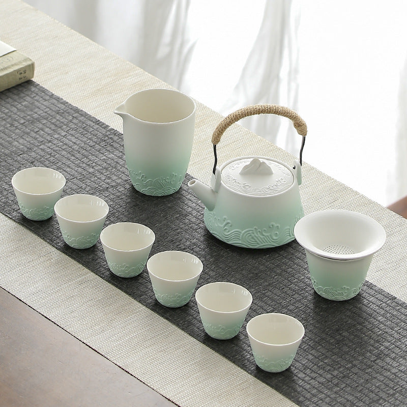Celadon Ombre Porcelain Tea Set
