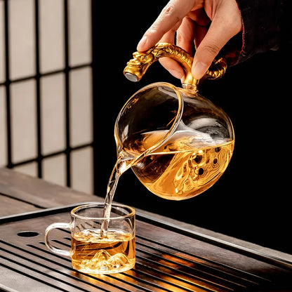 Year of the Dragon Glass Automatic Tea Set product gallery photo 8 for automatic gongfu tea set