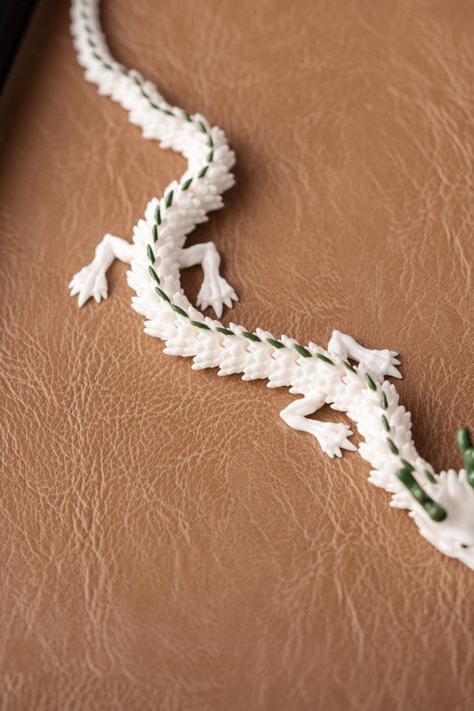 Articulated Porcelain Dragon Tea Pet - red-dragon