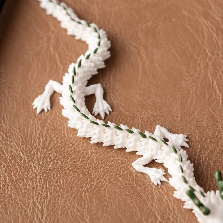 Articulated Porcelain Dragon Tea Pet - red-dragon