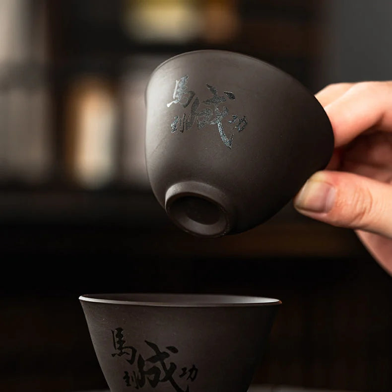 Artisan Purple Clay Tea Set product gallery photo 8 for zisha teapot