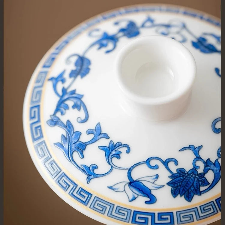 Blue & White Porcelain Travel Tea Set product gallery photo 5 for travel tea set