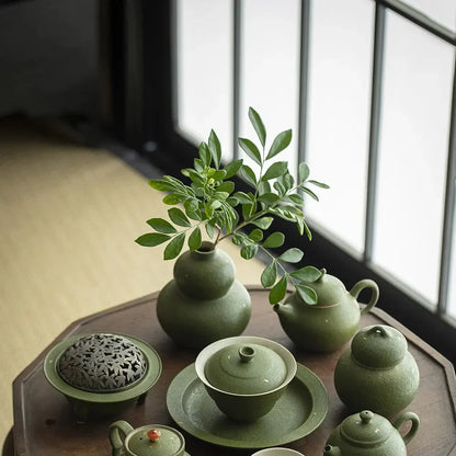 Celadon Green Ceramic Tea Set product gallery photo 5 for ceramic gongfu tea set