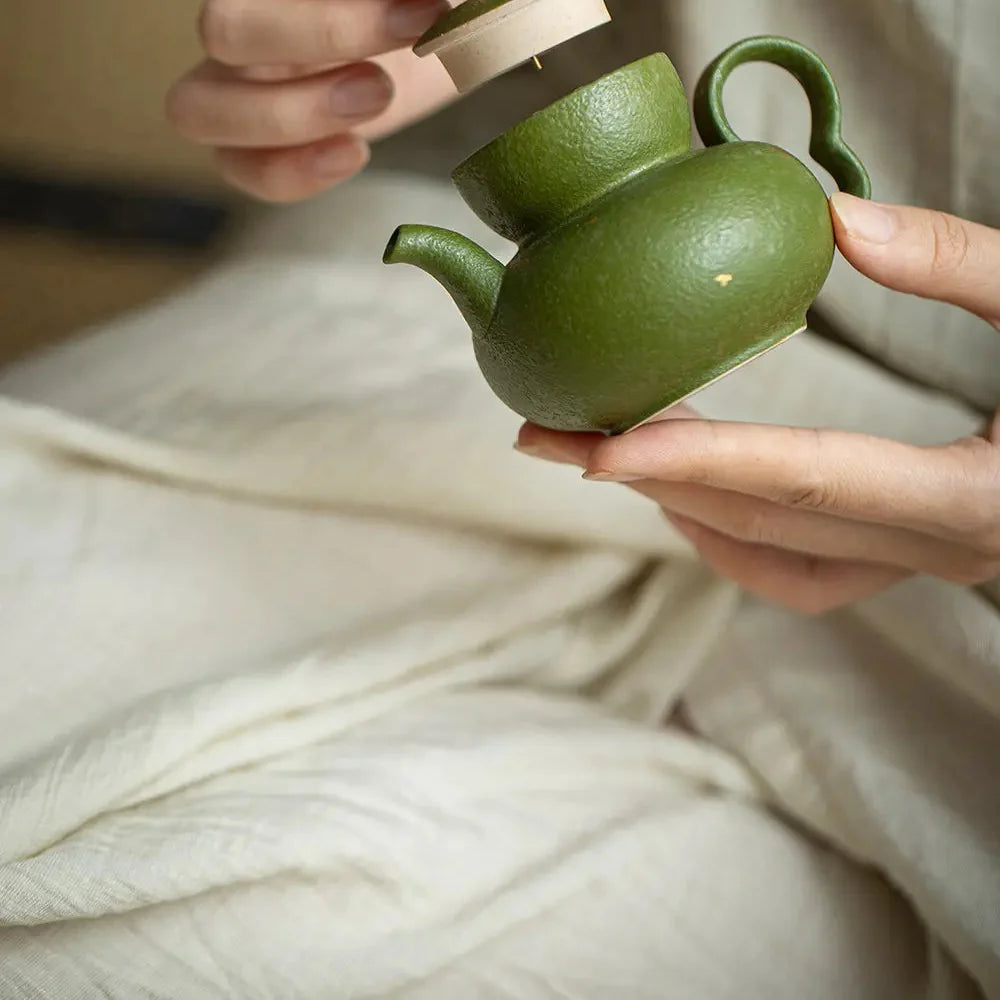 Celadon Green Ceramic Tea Set product gallery photo 6 for ceramic gongfu tea set