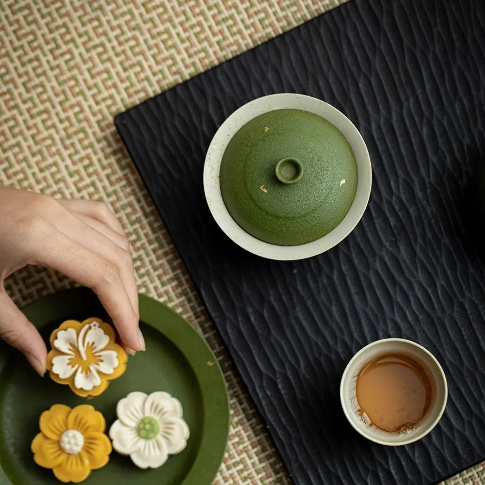 Celadon Green Ceramic Tea Set product gallery photo 8 for ceramic gongfu tea set