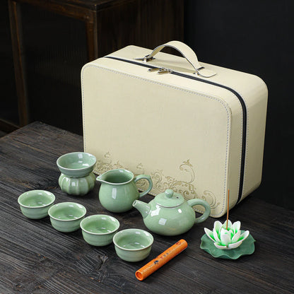 Ceramic Tea Set with Travel Case product gallery photo 6 for travel tea set