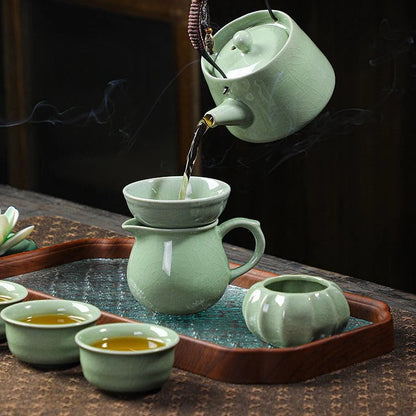 Ceramic Tea Set with Travel Case product gallery photo 7 for travel tea set