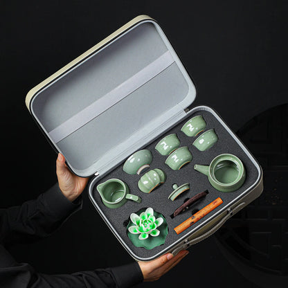 Ceramic Tea Set with Travel Case product gallery photo 10 for travel tea set