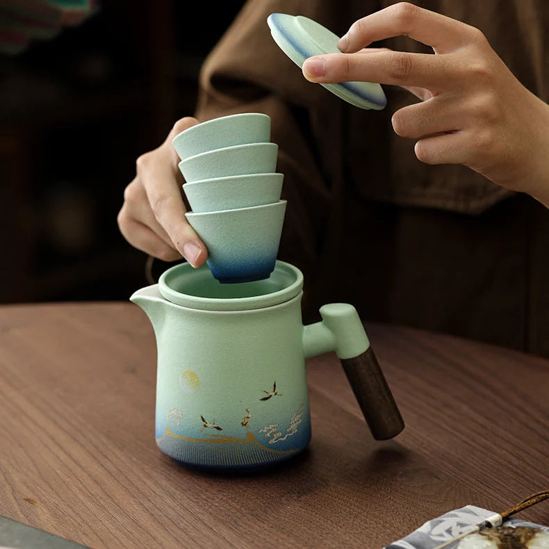 Chinese Porcelain Travel Tea Set product gallery photo 6 for travel tea set