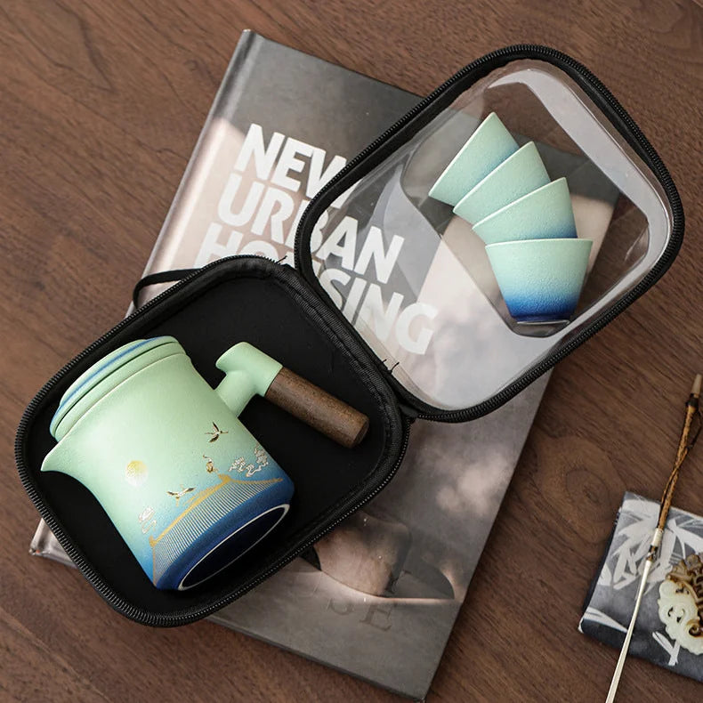 Chinese Porcelain Travel Tea Set product gallery photo 7 for travel tea set