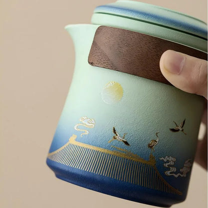 Chinese Porcelain Travel Tea Set product gallery photo 10 for travel tea set