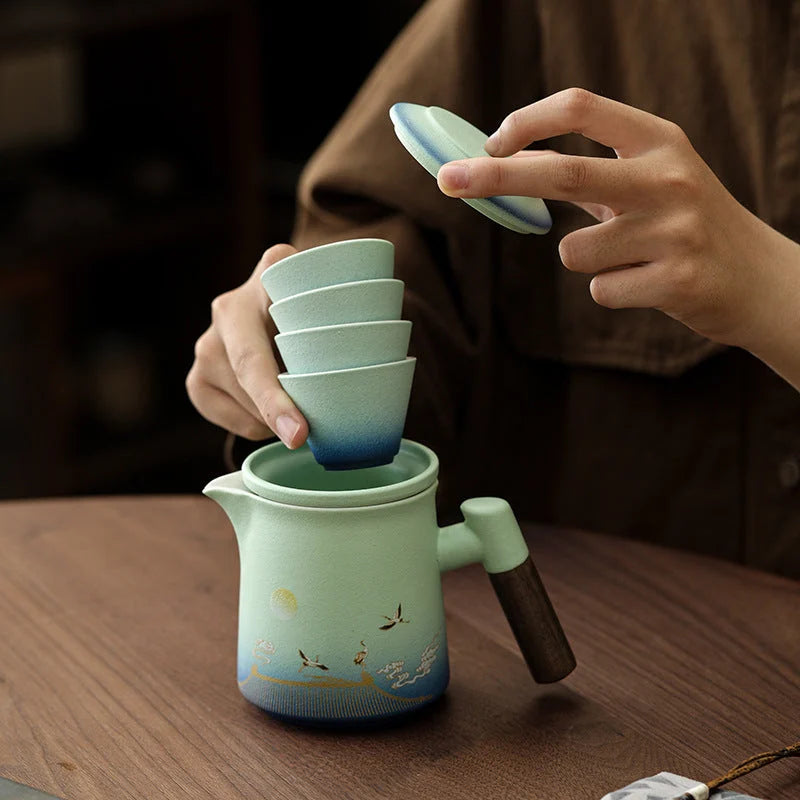 Chinese Porcelain Travel Tea Set product gallery photo 12 for travel tea set