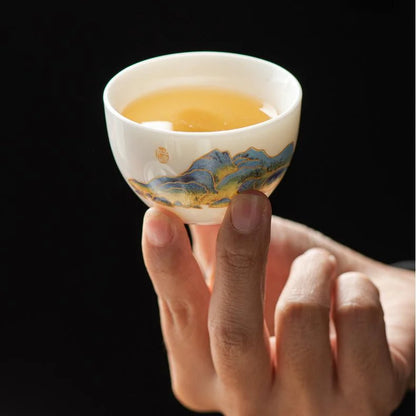 Creamy White Porcelain Gongfu Tea Set product gallery photo 13 for ceramic gongfu tea set