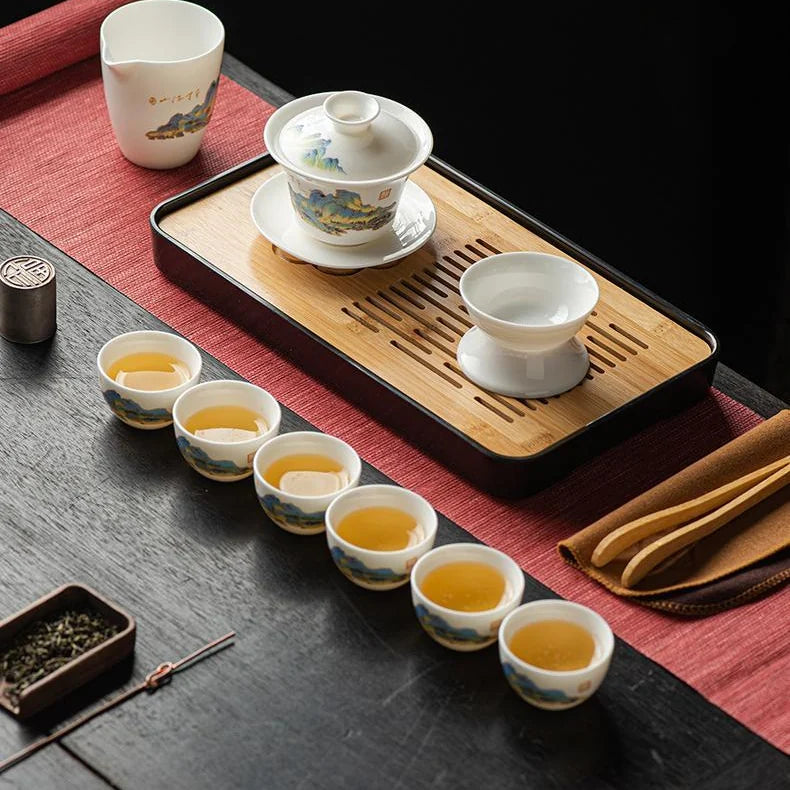 Creamy White Porcelain Gongfu Tea Set product gallery photo 14 for ceramic gongfu tea set