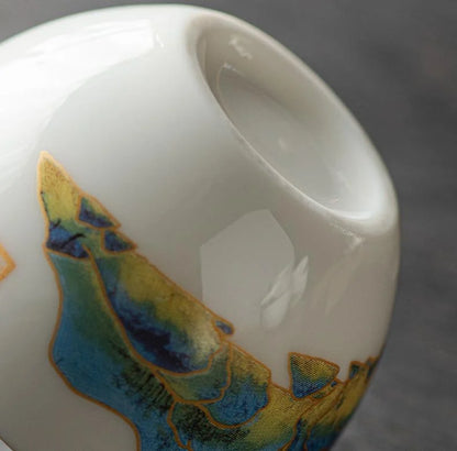 Creamy White Porcelain Gongfu Tea Set product gallery photo 19 for ceramic gongfu tea set