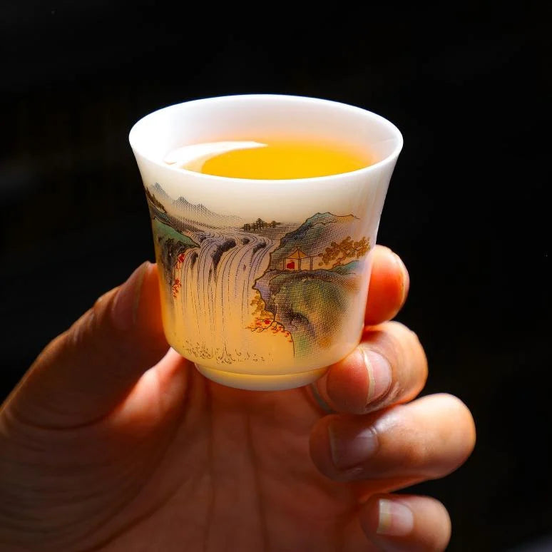 Dehua Porcelain Tea Set with Hand-Painted Design product gallery photo 17 for ceramic gongfu tea set