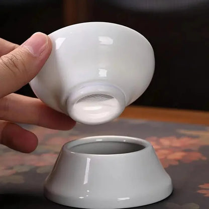 Dehua White Porcelain 10-Piece Kung Fu Tea Set with Gift Box for Business Gifting product gallery photo 19 for ceramic gongfu