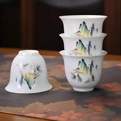 Dehua White Porcelain 10-Piece Kung Fu Tea Set with Gift Box for Business Gifting product gallery photo 20 for ceramic gongfu