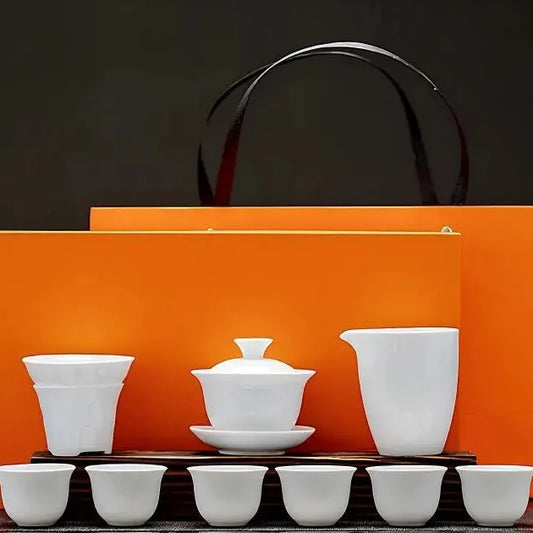 Dehua White Porcelain Gongfu Tea Set main product photo for ceramic gongfu tea set