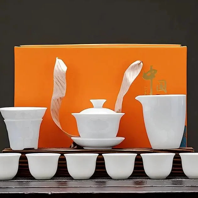Dehua White Porcelain Gongfu Tea Set detail photo 4 for ceramic gongfu tea set