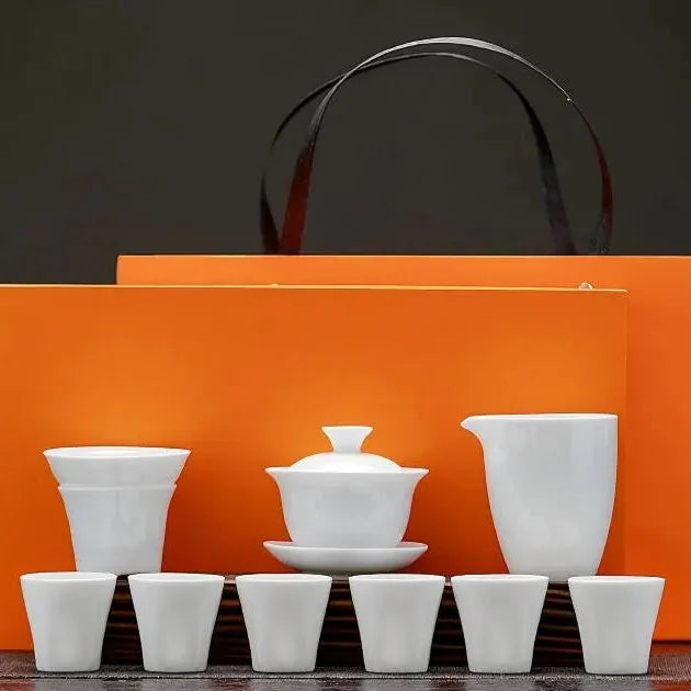 Dehua White Porcelain Gongfu Tea Set product gallery photo 5 for ceramic gongfu tea set