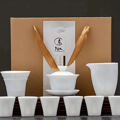 Dehua White Porcelain Gongfu Tea Set product gallery photo 6 for ceramic gongfu tea set