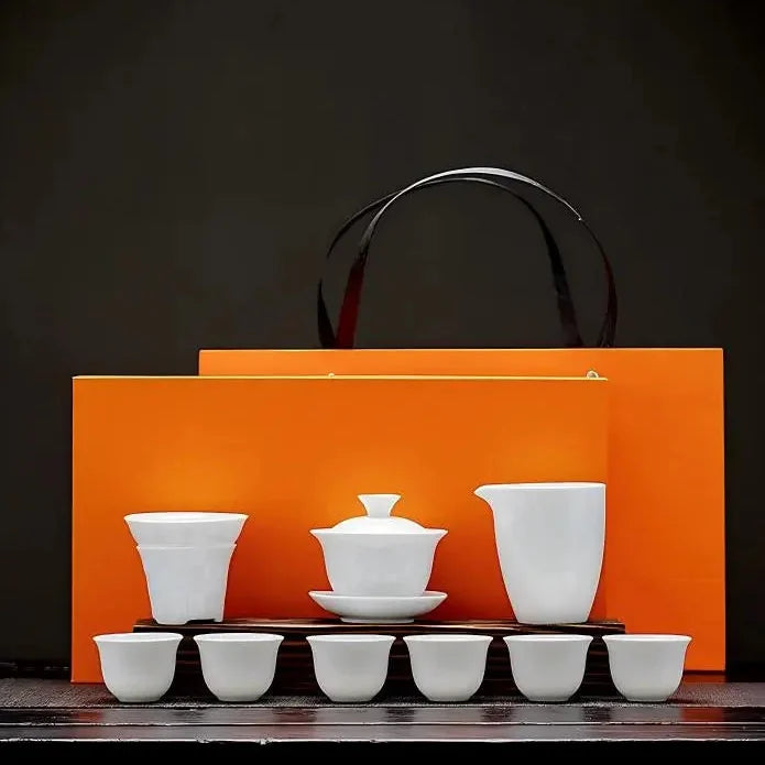 Dehua White Porcelain Gongfu Tea Set product gallery photo 17 for ceramic gongfu tea set
