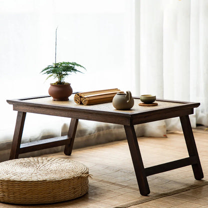 Foldable Low Rattan Tea Table detail photo 2 for gongfu tea table