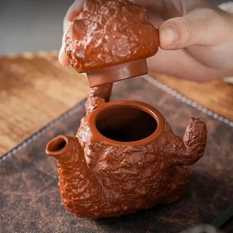 Godzilla Shaped Zisha Teapot product gallery photo 11 for gongfu tea pet