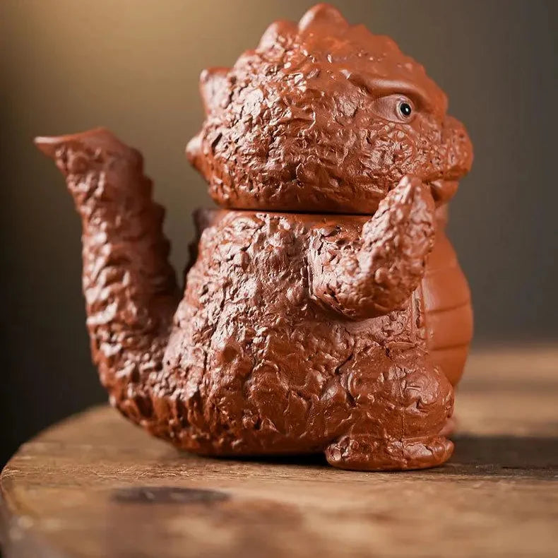 Godzilla Shaped Zisha Teapot product gallery photo 13 for gongfu tea pet